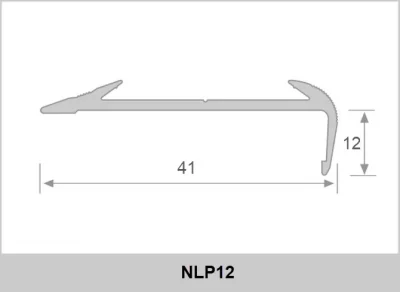 Thông số mặt cắt nẹp nhôm chống trơn nẹp mũi bậc NLP12